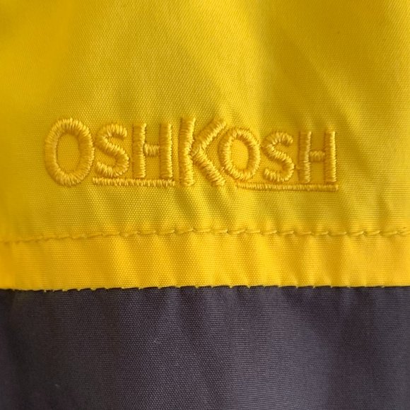 OSHKOSK B'Gosh, Kid's ZipperJacket w/Hood, Navy & Yellow, Size 2T - Picture 4 of 8